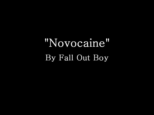 Постер Fall Out Boy - Novocaine