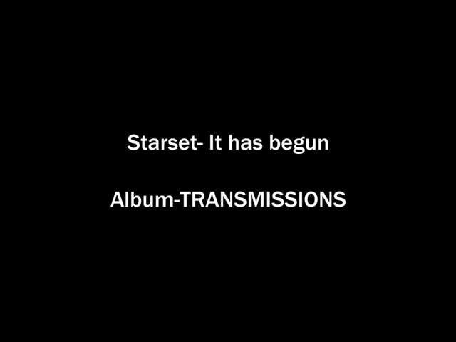 Постер Starset - It Has Begun