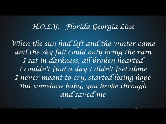 Постер Florida Georgia Line - HOLY